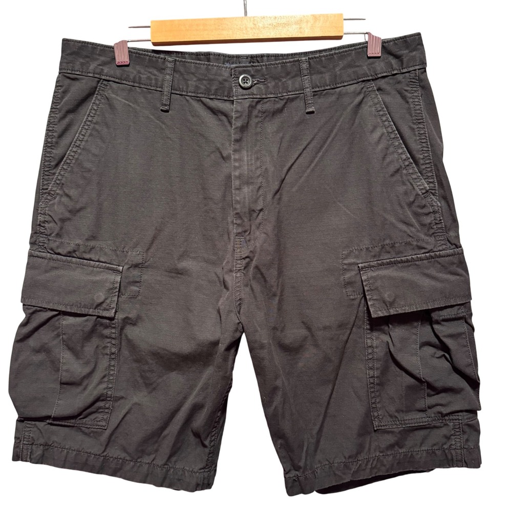 Levis Shorts Cargo Size 34 Black Ripstop Regular Fit Red Tab